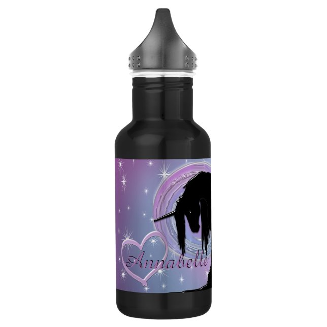 Das mystische Schwarze Einhorn Trinkflasche (Links)