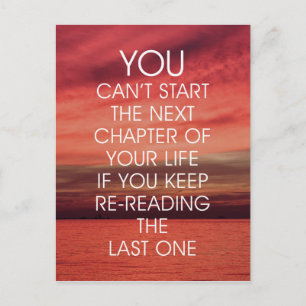 Das nächste Kapitel Lebensquote Postkarte