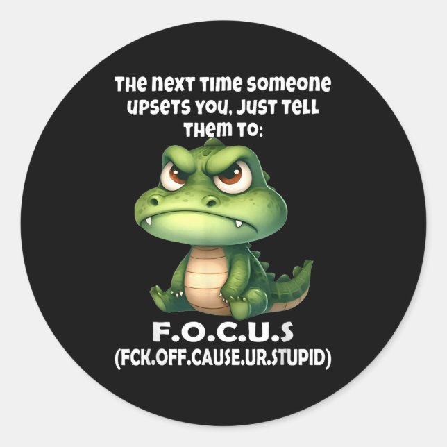 Das nächste Mal, wenn jemand einen stört, erzählt  Runder Aufkleber (Vorderseite)