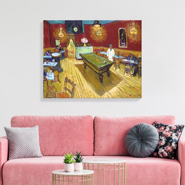 Das Nachtcafé | Van Gogh | Leinwanddruck (Insitu (Wohnzimmer))