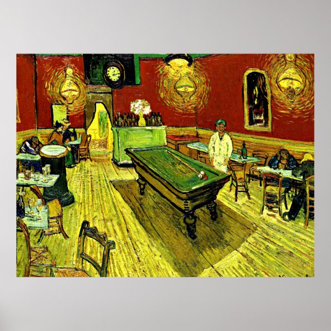 Das Nachtcafé von Vincent van Gogh Poster (Vorne)
