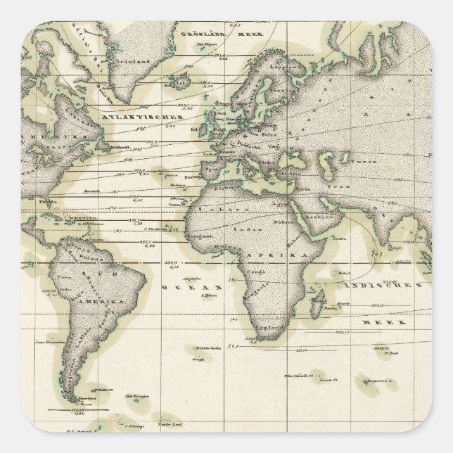 Das Nahbarometer Quadratischer Aufkleber (Vorderseite)