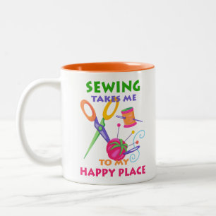 DAS NÄHEN NIMMT MICH ZWEIFARBIGE TASSE