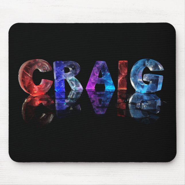 Das Namenscraig in den Lichtern 3D Mousepad (Vorne)