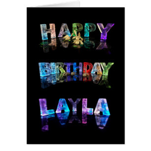 Das NamensLayla in 3D beleuchtet (Fotografie)
