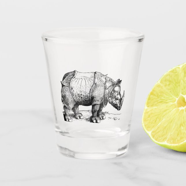 Das Nashorn Schnapsglas (Vorderseite)