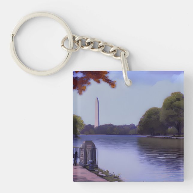 Das Nationaldenkmal in Washington D.C. Schlüsselanhänger (Vorderseite)
