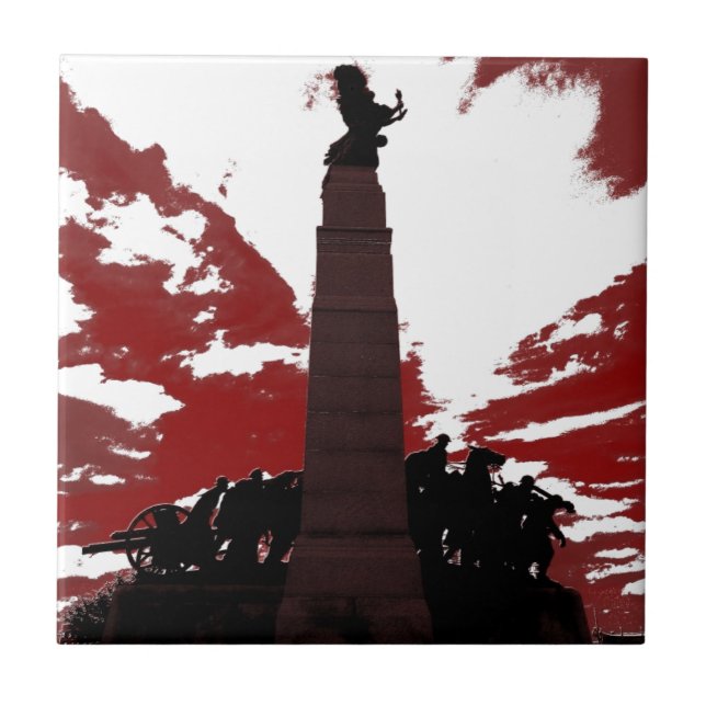 Das nationale Kriegs-Denkmal Fliese (Vorderseite)