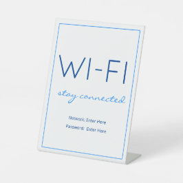 Das Nautical Beach Blue Wi-Fi Gästekennzeichen Sockelschild