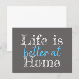 DAS Nautische LEBEN IST BEI ZUHAUSE BESSER | Postkarte