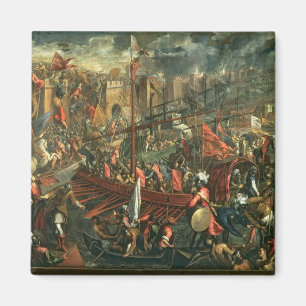 Das Nehmen von Konstantinopele (Öl auf Leinwand) Magnet