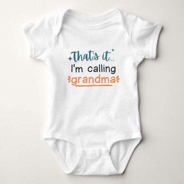 Das nenne ich Oma Niedlich Funny Baby Strampler (Vorderseite)