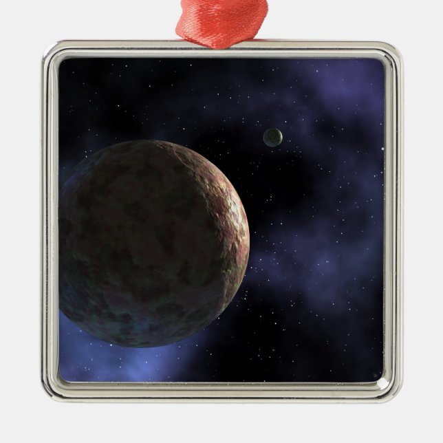 Das neu entdeckte, planetenähnliche Objekt Silbernes Ornament (Vorne)