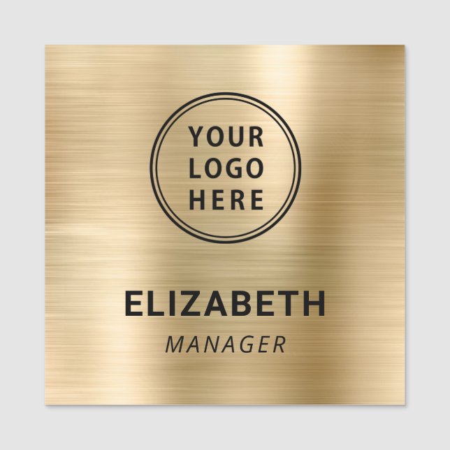 Das neue Firmenlogo Gold Beruflich Namensschild (Vorderseite)