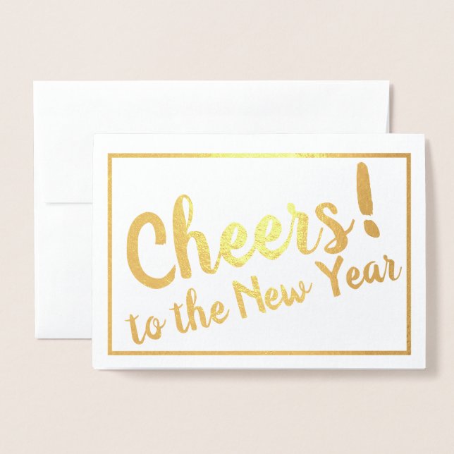 Das Neue Jahr! Folienkarte (Vorderseite mit Umschlag)