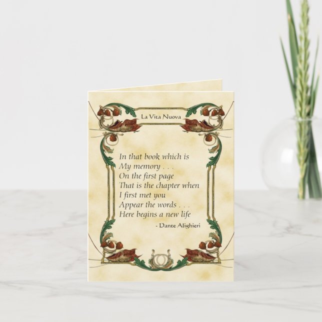 Das neue Leben Feiertagskarte (Vorderseite)