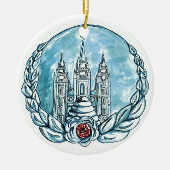 das neue Medaillon der jungen Frauen Keramik Ornament (Vorne)