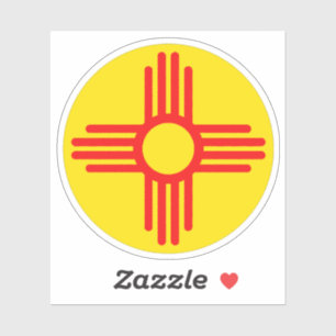 Das neue mexikanische Zia-Sun-Symbol Aufkleber