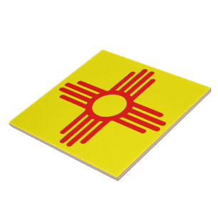 Das neue mexikanische Zia-Sun-Symbol Fliese
