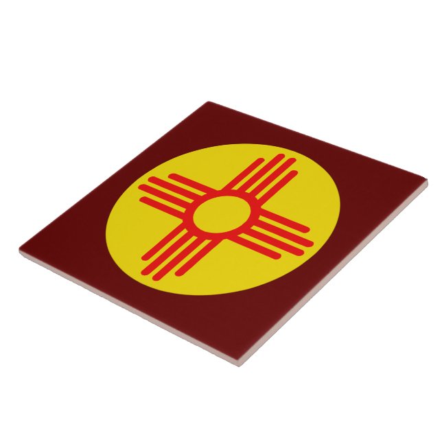 Das neue mexikanische Zia-Sun-Symbol Fliese (Seite)