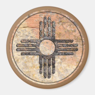 Das neue mexikanische Zia-Sun-Symbol Magnet
