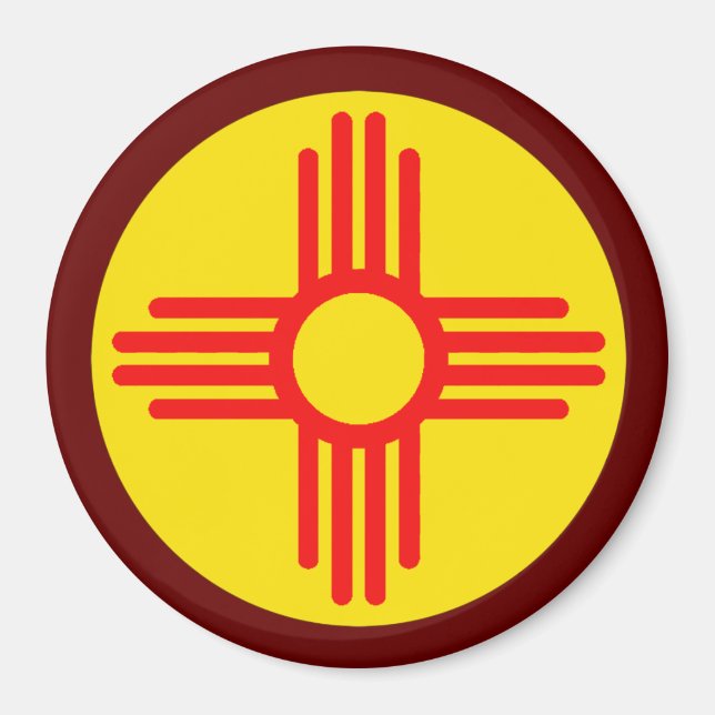 Das neue mexikanische Zia-Sun-Symbol Magnet (Vorne)