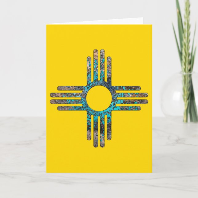 Das neue mexikanische Zia Sun Symbol Talking Canyo Karte (Vorderseite)