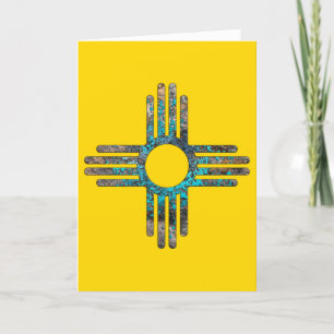 Das neue mexikanische Zia Sun Symbol Talking Canyo Karte