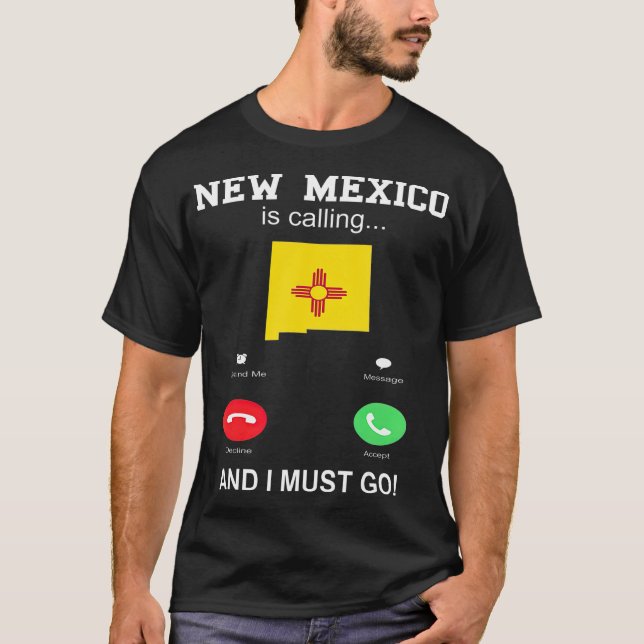 Das neue Mexiko ruft die Funny Womens Men Phone T-Shirt (Vorderseite)