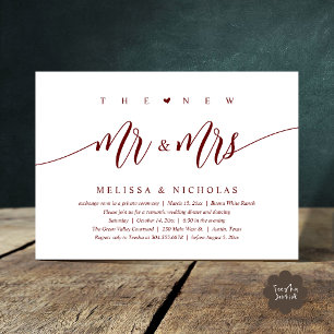 Das neue Mr. and Mrs., Modern Wedding Dinner Party Einladung