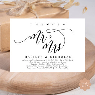 Das neue Mr. and Mrs., Modern Wedding Dinner Party Einladung
