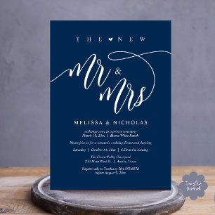 Das neue Mr. and Mrs Modern Wedding Party Dinner Einladung