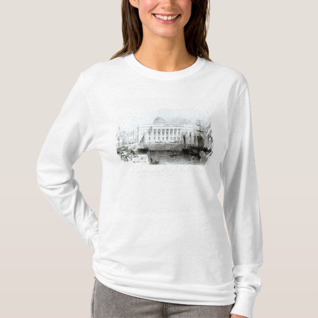 Das neue Zollamt, Liverpool, c.1830 T-Shirt (Vorderseite)