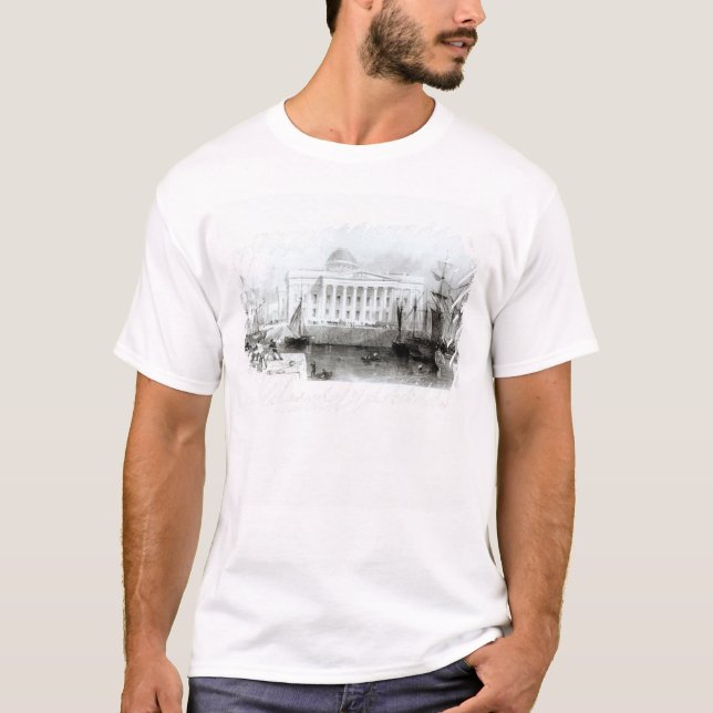 Das neue Zollamt, Liverpool, c.1830 T-Shirt (Vorderseite)