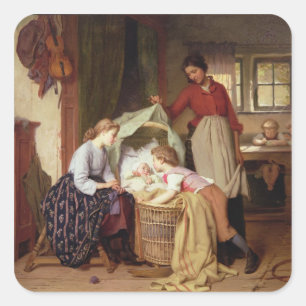 Das neugeborene Kind Quadratischer Aufkleber