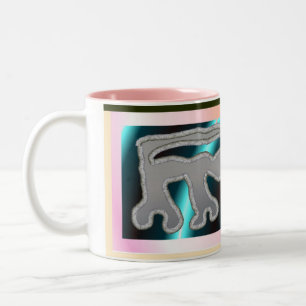 Das neugierige Salamandar Zweifarbige Tasse
