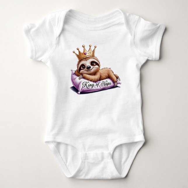 Das Nickerchen King - Ein klassischer Faultier! Baby Strampler (Vorderseite)