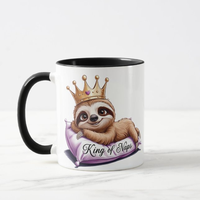 Das Nickerchen King - Ein klassischer Faultier! Tasse (Links)