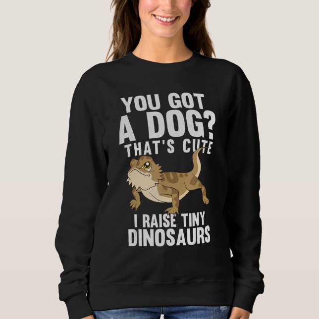 Das Niedlich, ich hebe Tiny Dinosaurier Bartete Dr Sweatshirt (Vorderseite)
