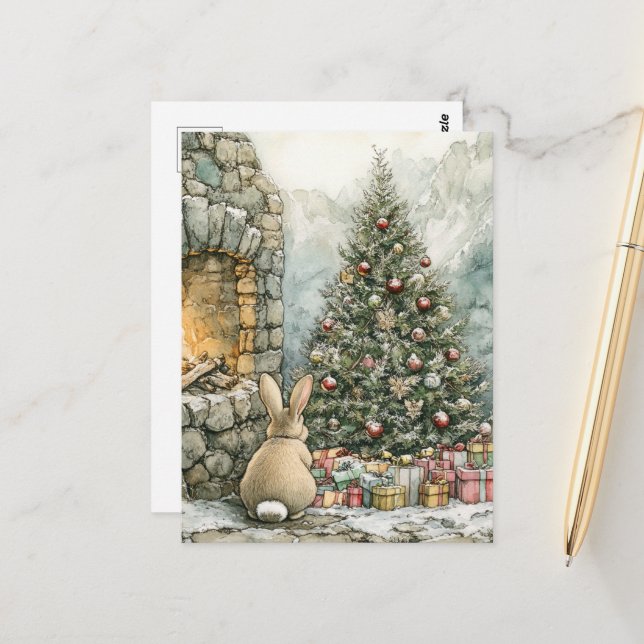 Das Niedliche Braun-Weihnachtsgebäck Postkarte (Vorderseite/Rückseite Beispiel)