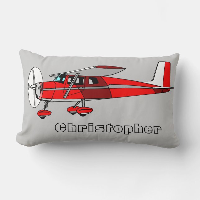 Das niedliche Kissen des Jungen, rotes Flugzeug (Vorderseite)