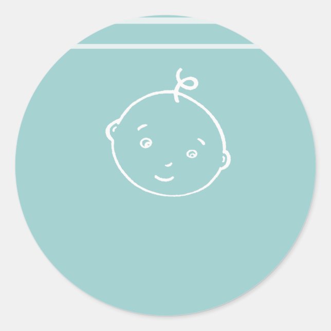 das niedliche kleine BabyGesicht Runder Aufkleber (Vorderseite)