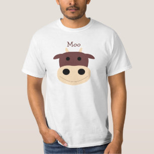 Das niedliche kleine braune T-Shirt der Kuhmänner