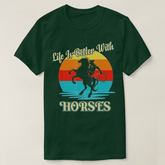 Das niedliche Leben ist besser bei Pferderennen E T-Shirt (Design vorne)