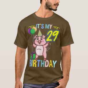 Das Niedliche Schwein 3325 zum 29. Geburtstag T-Shirt