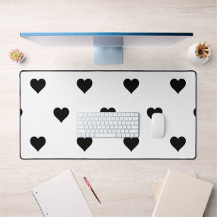 Das Niedliche Valentin des Minimalistischen Schwar Schreibtischunterlage