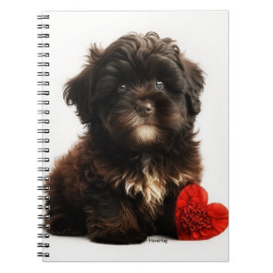 Das Niedliche Valentin, die Chocolate Havanese Wel Notizblock