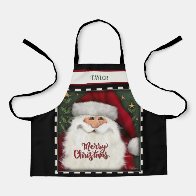 Das Niedliche Weihnachtsfest Personalisiert frohe  Schürze (Vorderseite)