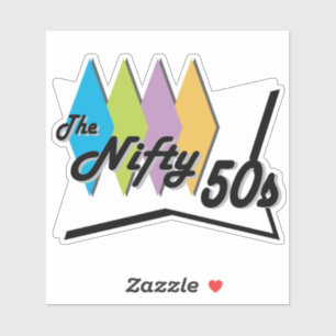 Das Nifty-50er Diner-Zeichen Aufkleber
