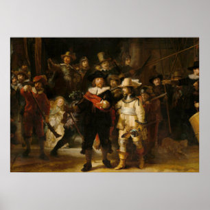 Das Nightwatch durch Rembrandt- Van Rijnplakat Poster